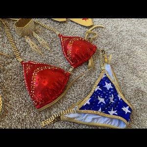Handmade Wonder Woman bikini competition suite